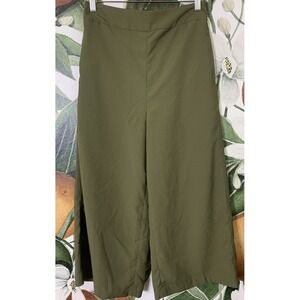 Madewell Medium Olive Green Lightspun Tapered Huston Pull On Crop Pants